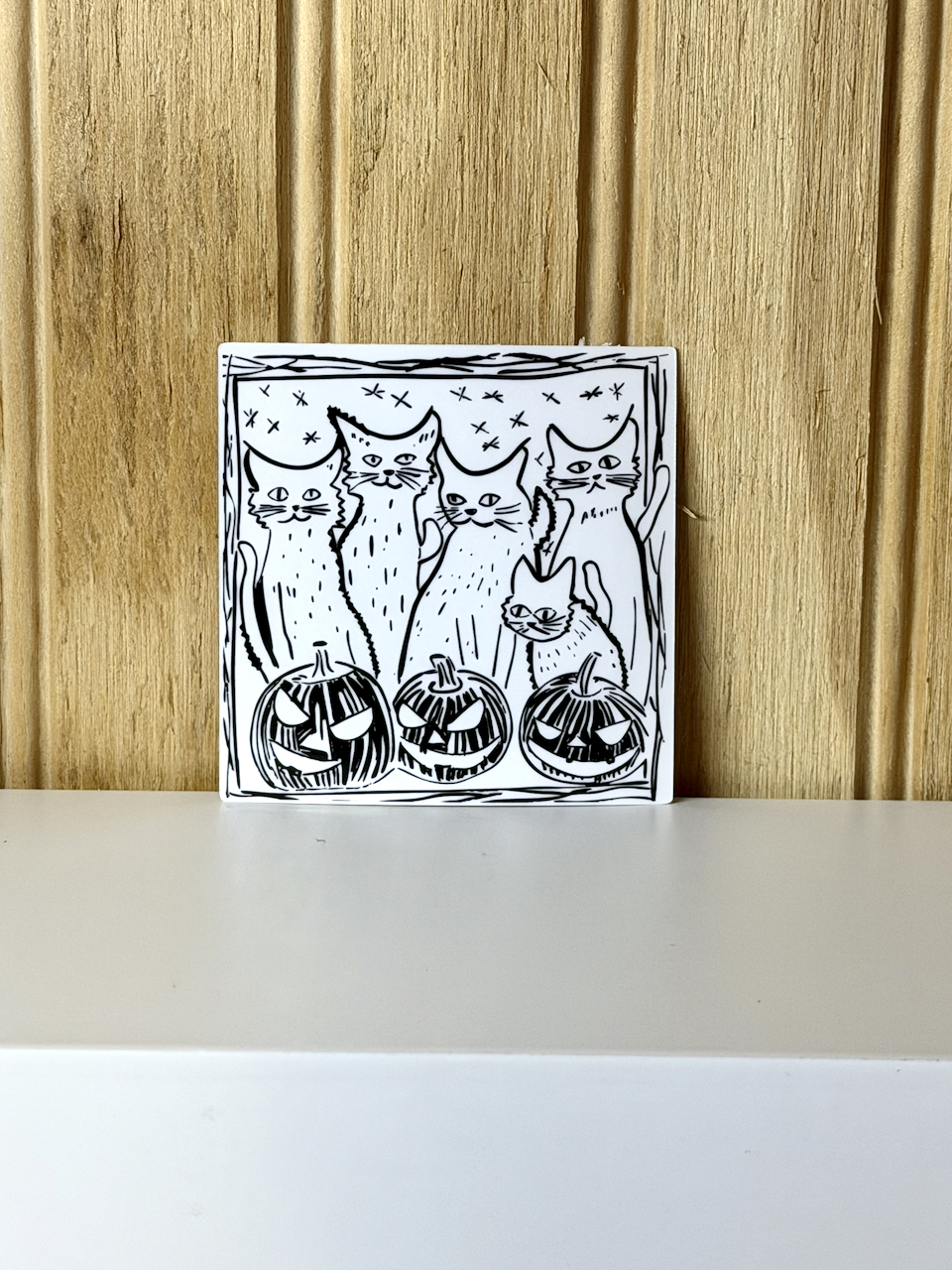 Cats & Pumpkins Sticker - Image 3