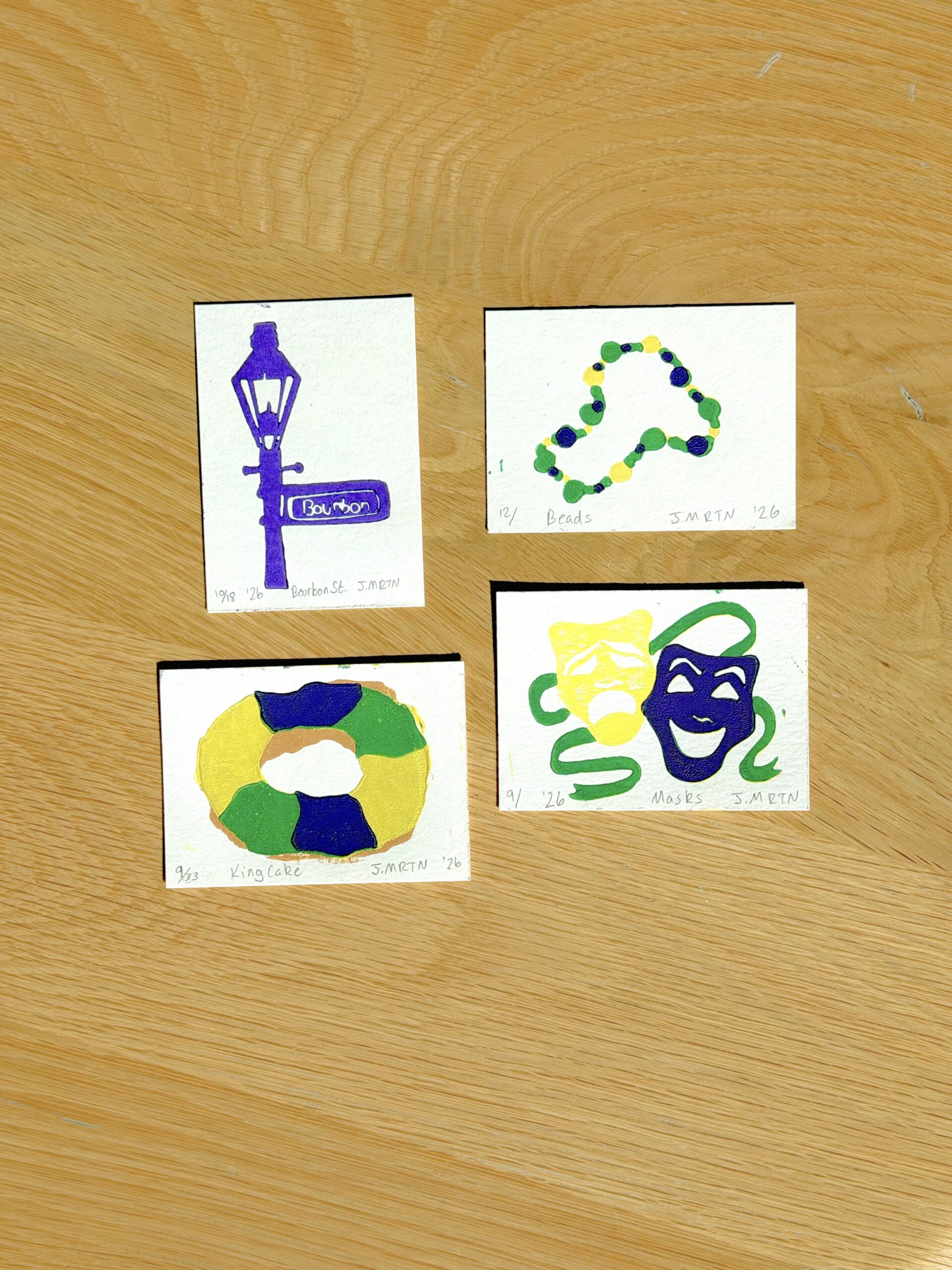 Mardi Gras Mini Print ACEO