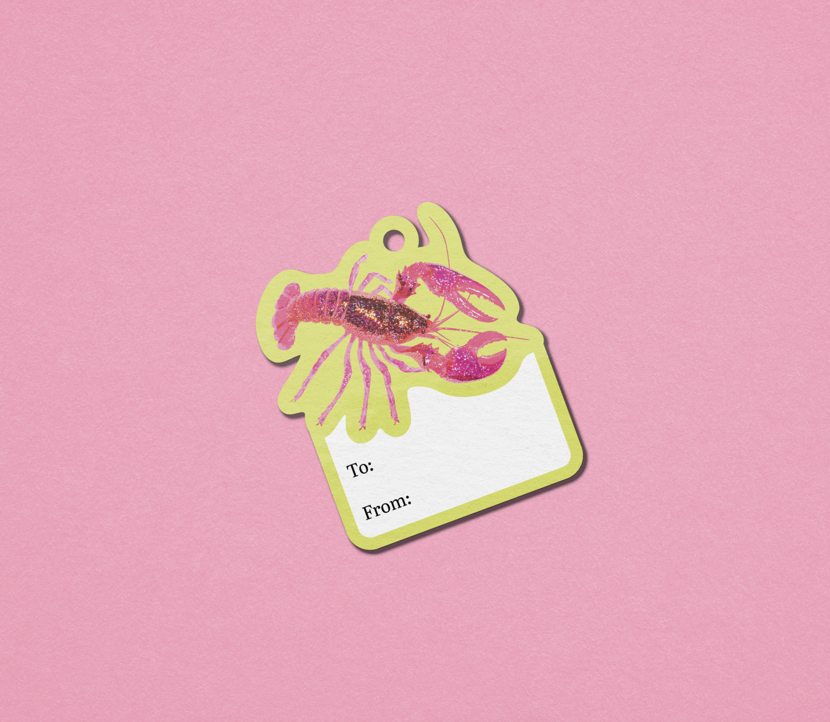 Sparkly Crawfish Gift Tags