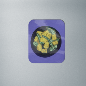 Fried Okra Magnet & Sticker